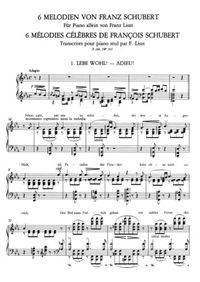 Six mélodies célèbres de Franz Schubert - Franz Liszt